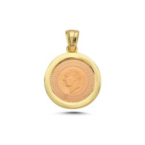 1 Gram 22 Ayar Altın Kolye Ucu - Darphane Basımı